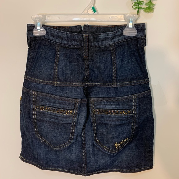 Marciano Denim Mini Jeans Skirt Size 28 - Picture 5 of 10